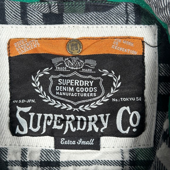 Superdry Flannel Shirt Mens Xs multi colour Plaid Long Sleeve Button down - Picture 2 of 16